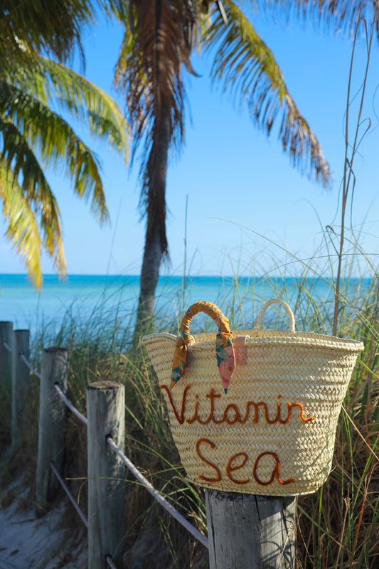 Vitamin Sea Market Basket - Citrine Gardenia Skinny Scarf Duo