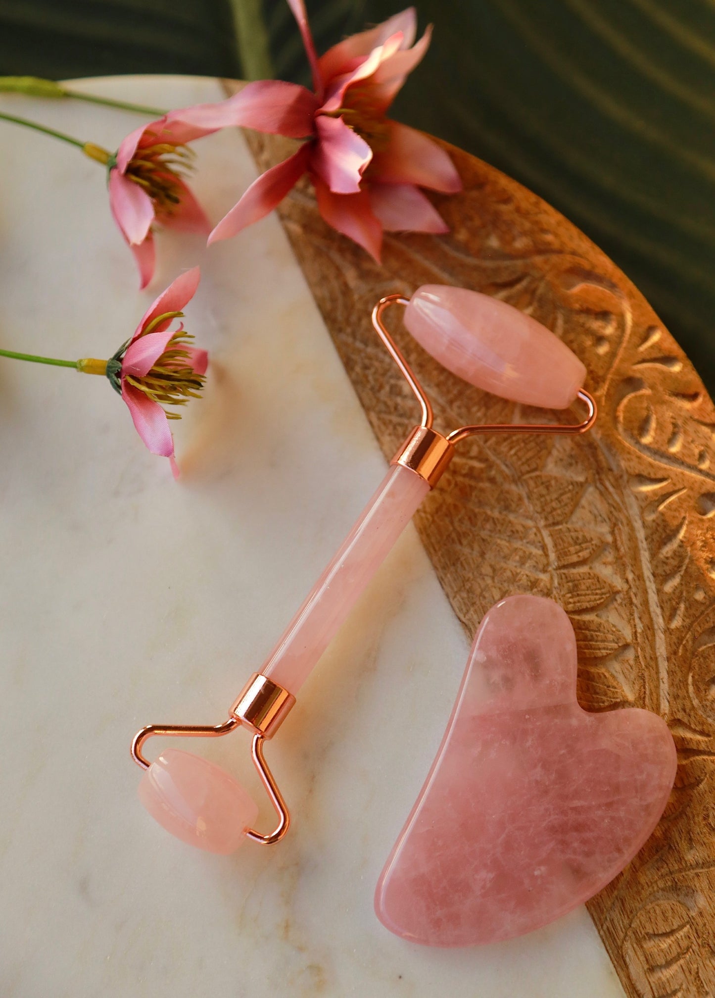 Gemstone Facial Roller & Gua Sha Set