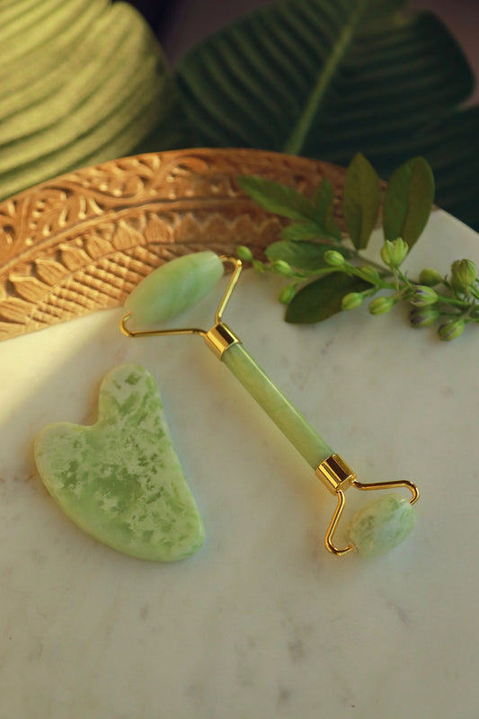 Xiuyan Jade Roller & Gua Sha Set